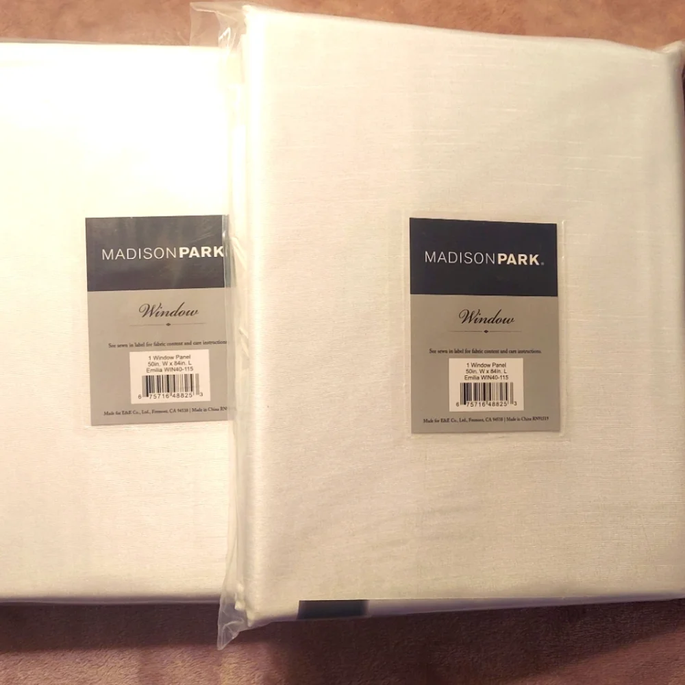 NEW White TopKnot Curtains 2 panels